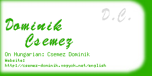 dominik csemez business card